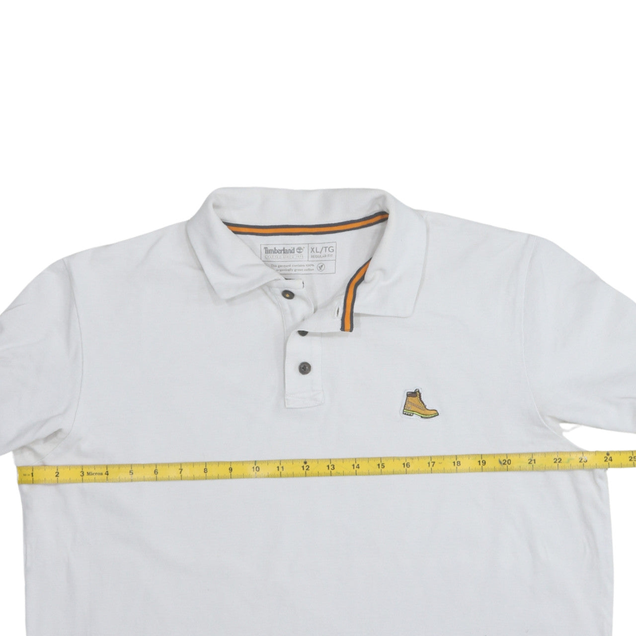 Timberland Men's White Cotton Regular Fit XL Polo Shirt
