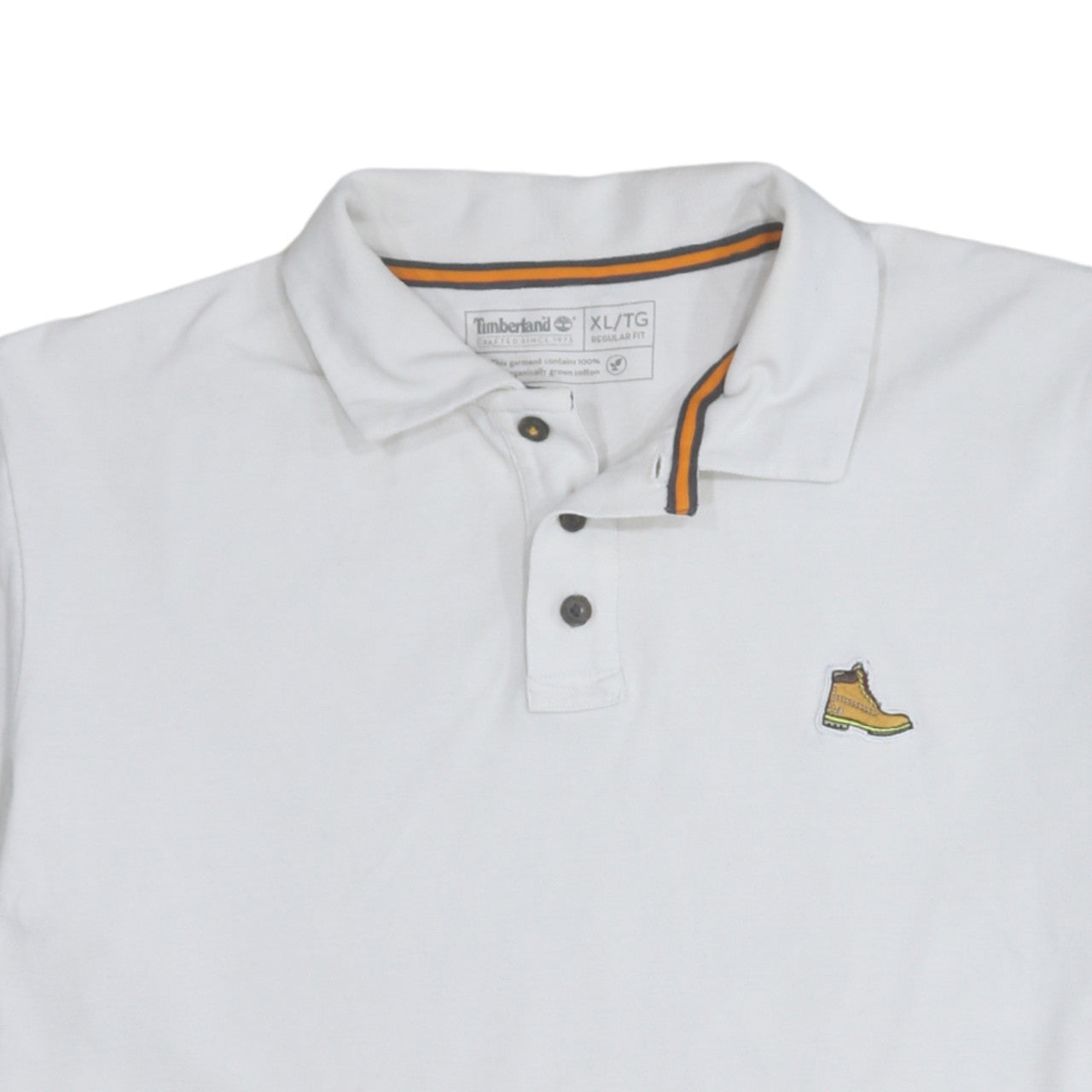Timberland Men's White Cotton Regular Fit XL Polo Shirt