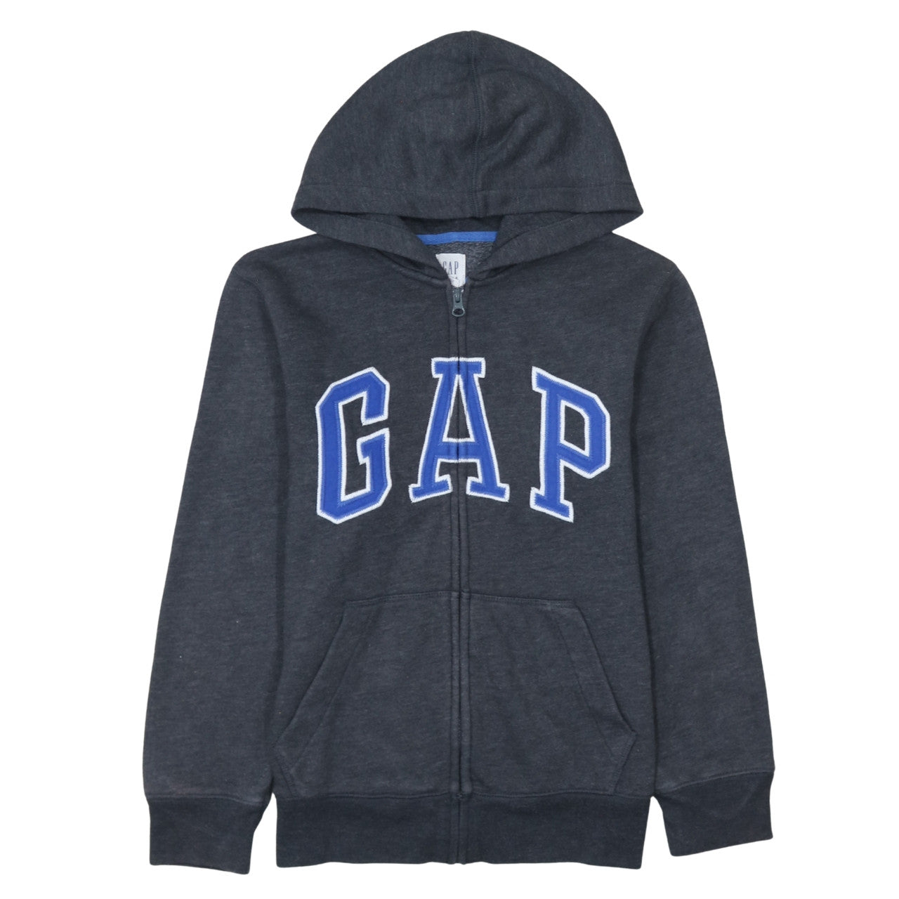 GAP Kids Boys Charcoal Full Zip Hoodie Size XL (12-13 Years) Cotton Blend