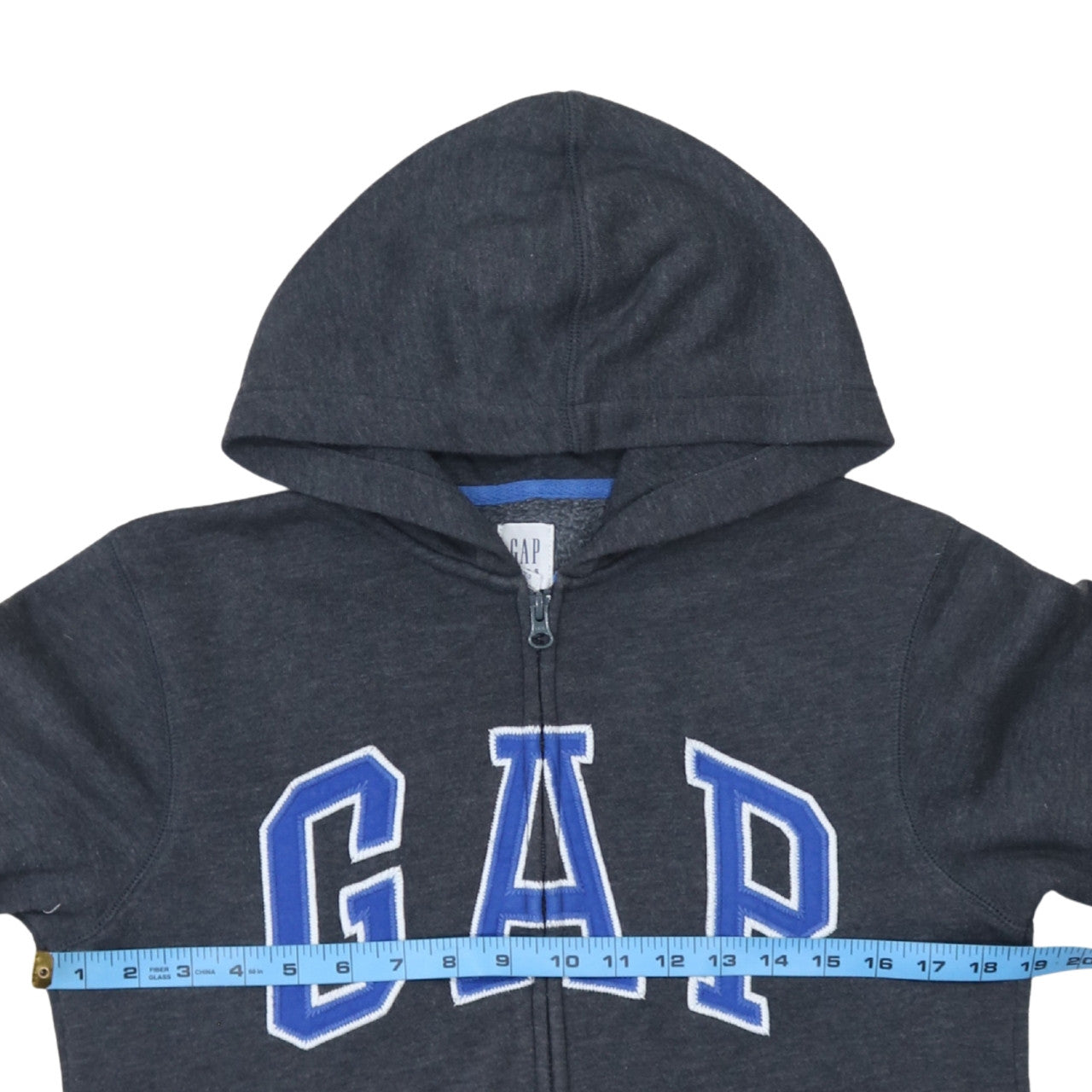 GAP Kids Boys Charcoal Full Zip Hoodie Size XL (12-13 Years) Cotton Blend