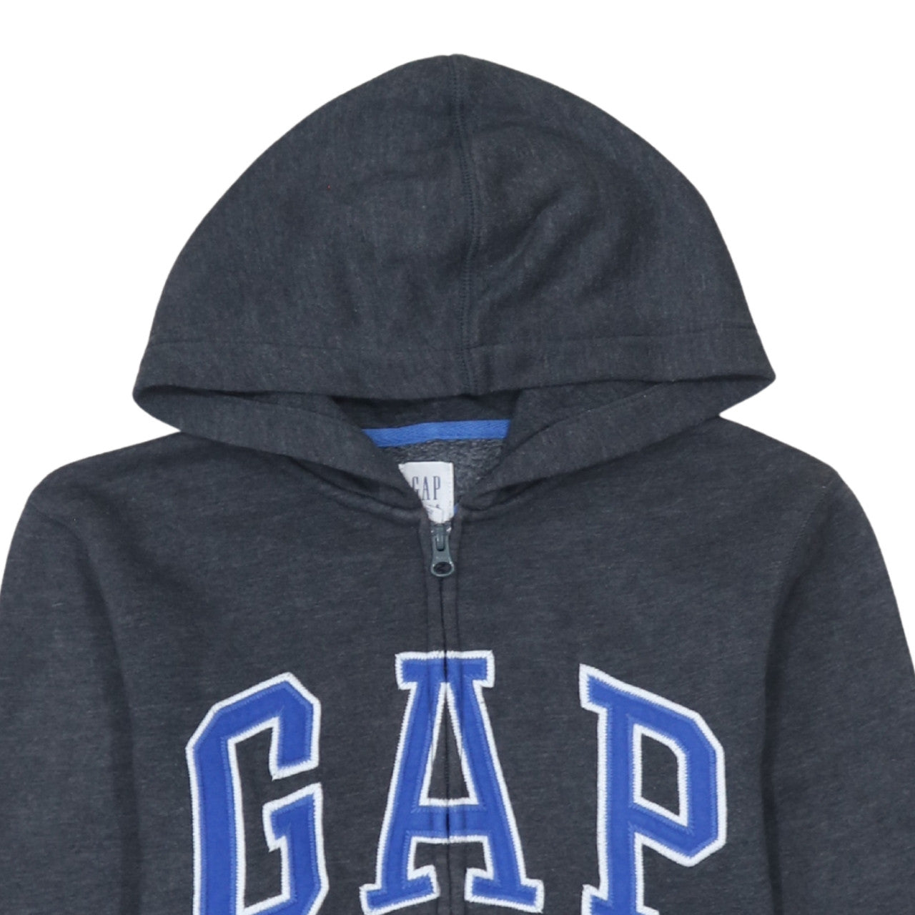 GAP Kids Boys Charcoal Full Zip Hoodie Size XL (12-13 Years) Cotton Blend