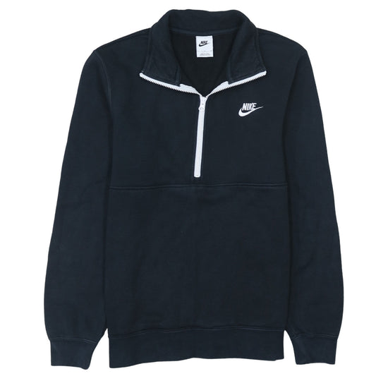Nike Men's Black Small 1/2 Zip Sweatshirt Fleece Pullover