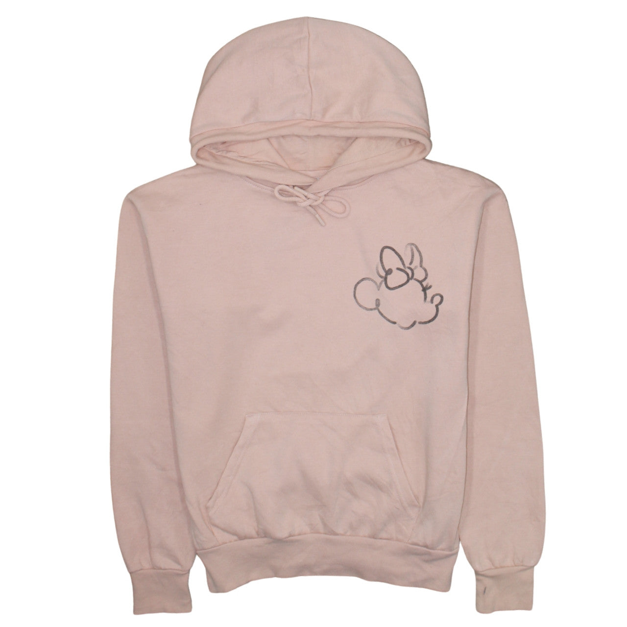 Disney Primark Womens Pink XS Pullover Hoodie with Minnie Outline