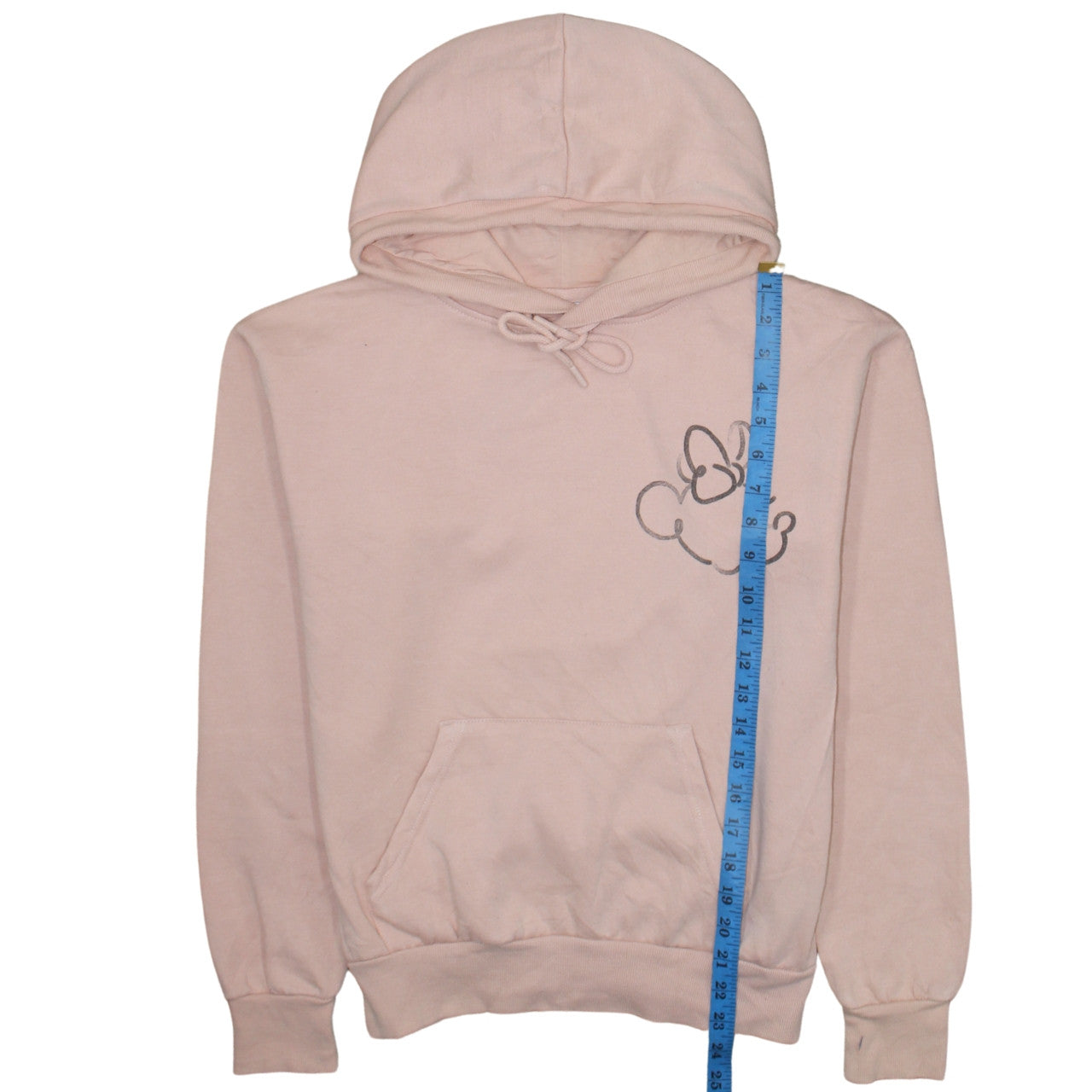 Disney Primark Womens Pink XS Pullover Hoodie with Minnie Outline