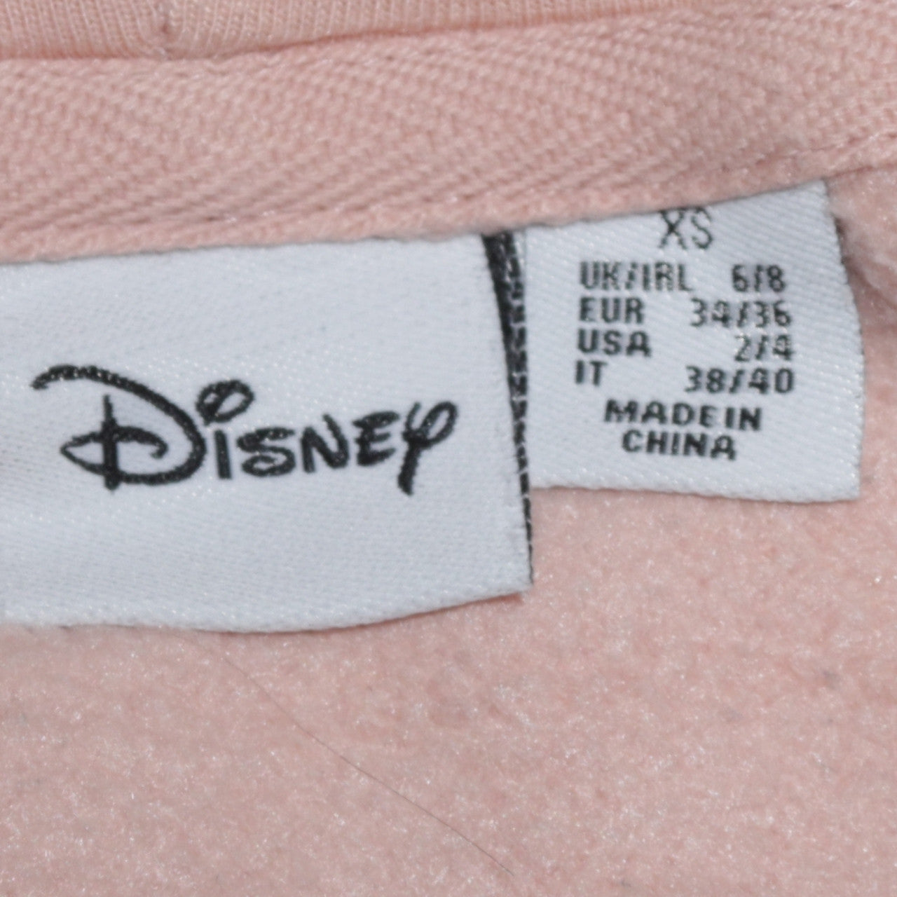 Disney Primark Womens Pink XS Pullover Hoodie with Minnie Outline
