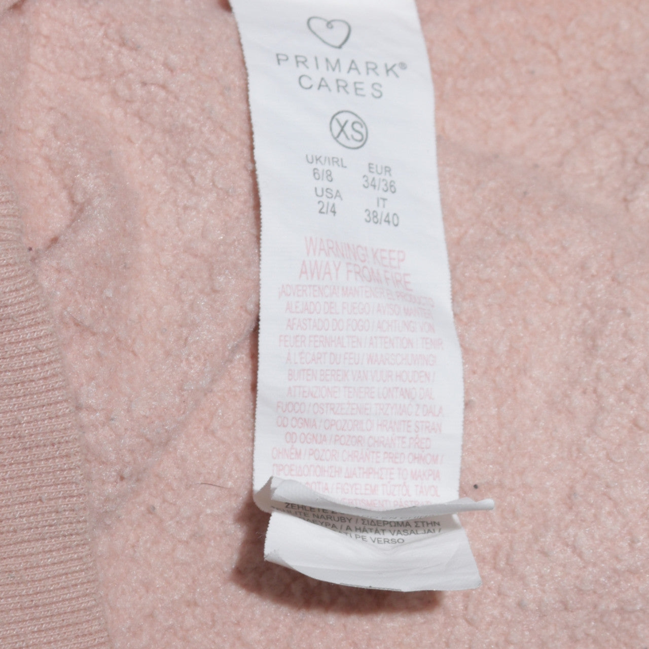 Disney Primark Womens Pink XS Pullover Hoodie with Minnie Outline