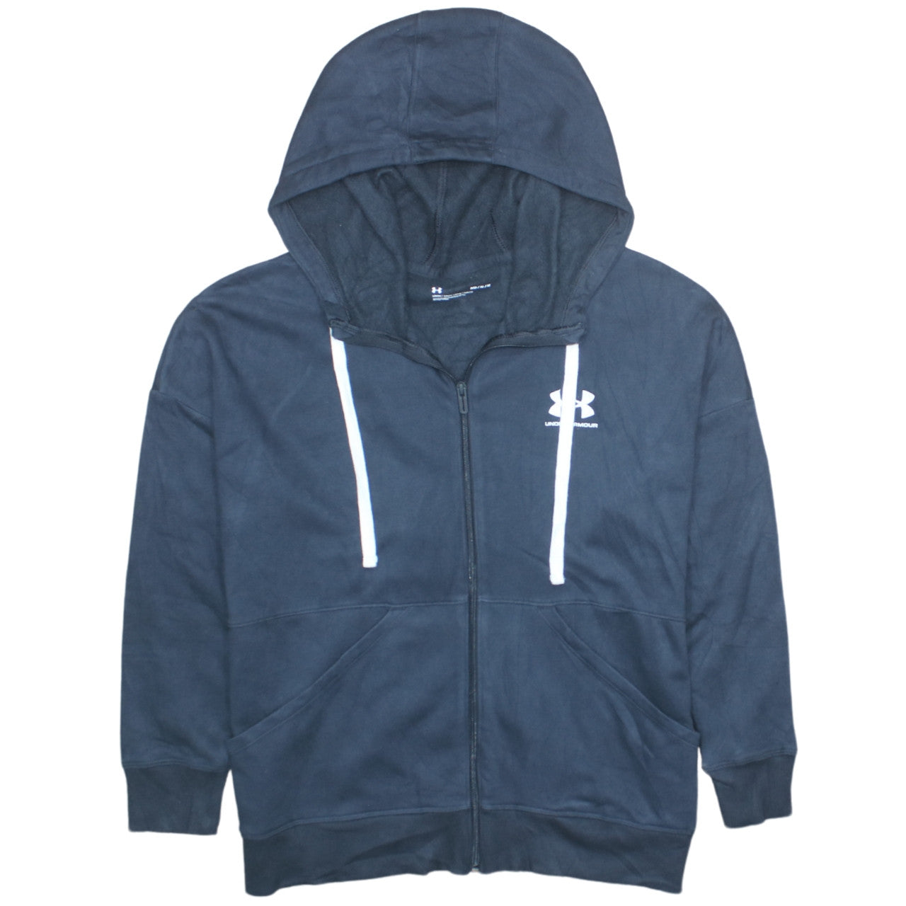 Under Armour Men’s Blue Full Zip Hoodie M Relaxed Fit Fleece