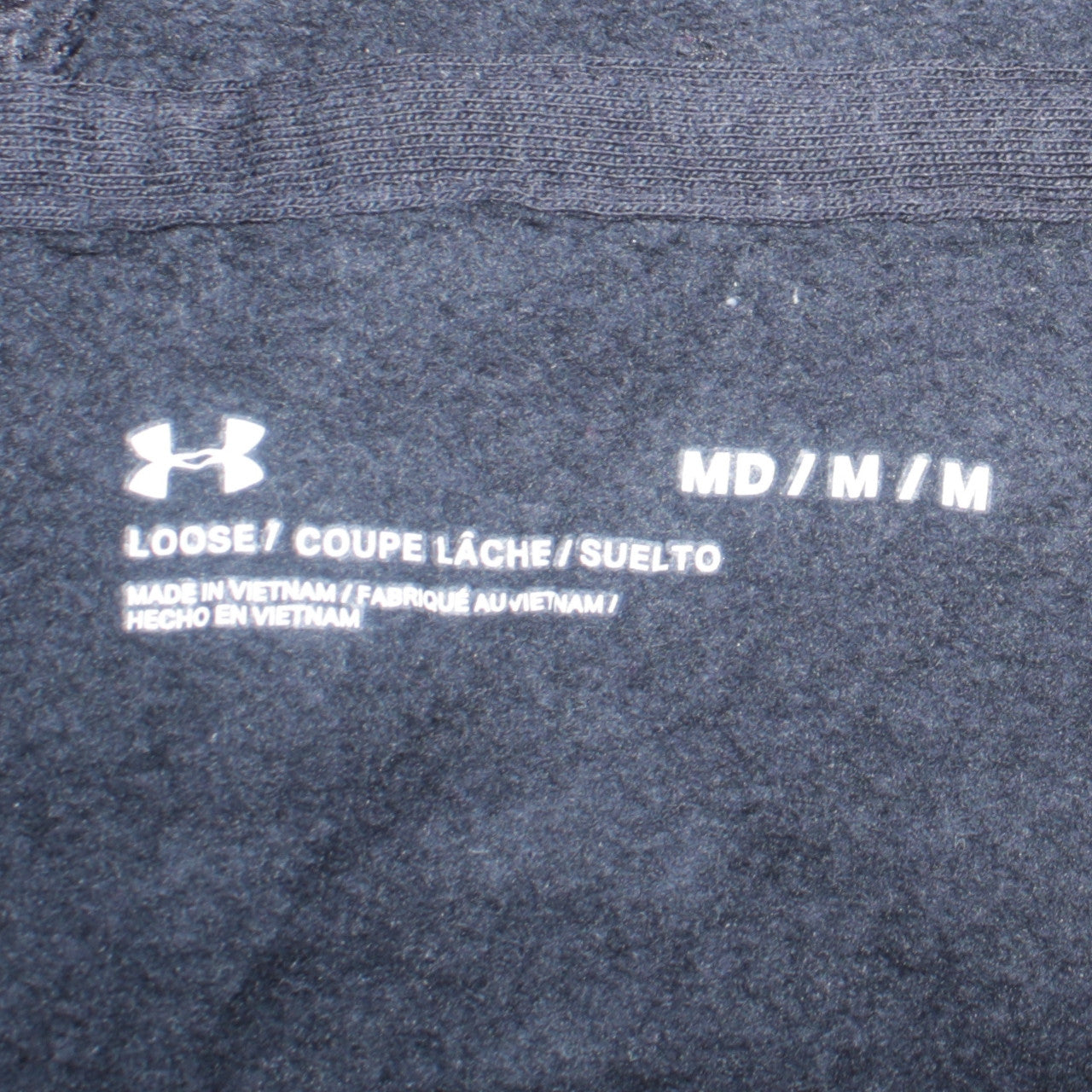 Under Armour Men’s Blue Full Zip Hoodie M Relaxed Fit Fleece