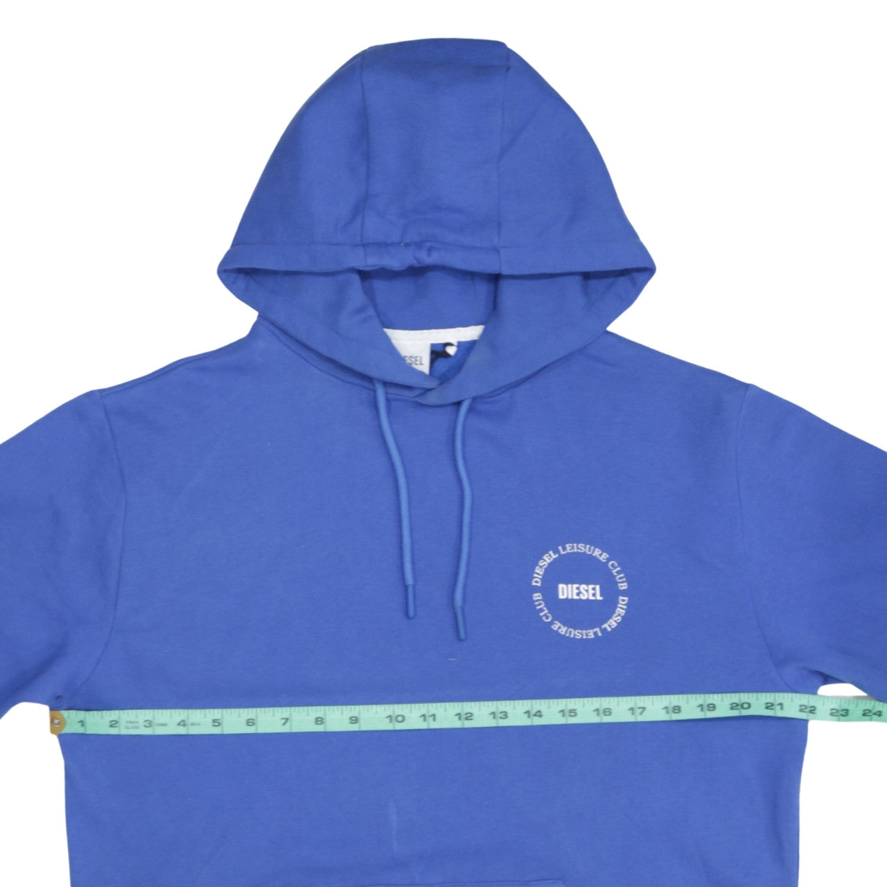 Diesel Mens Blue XS Pullover Hoodie Leisure Club Logo Fleece