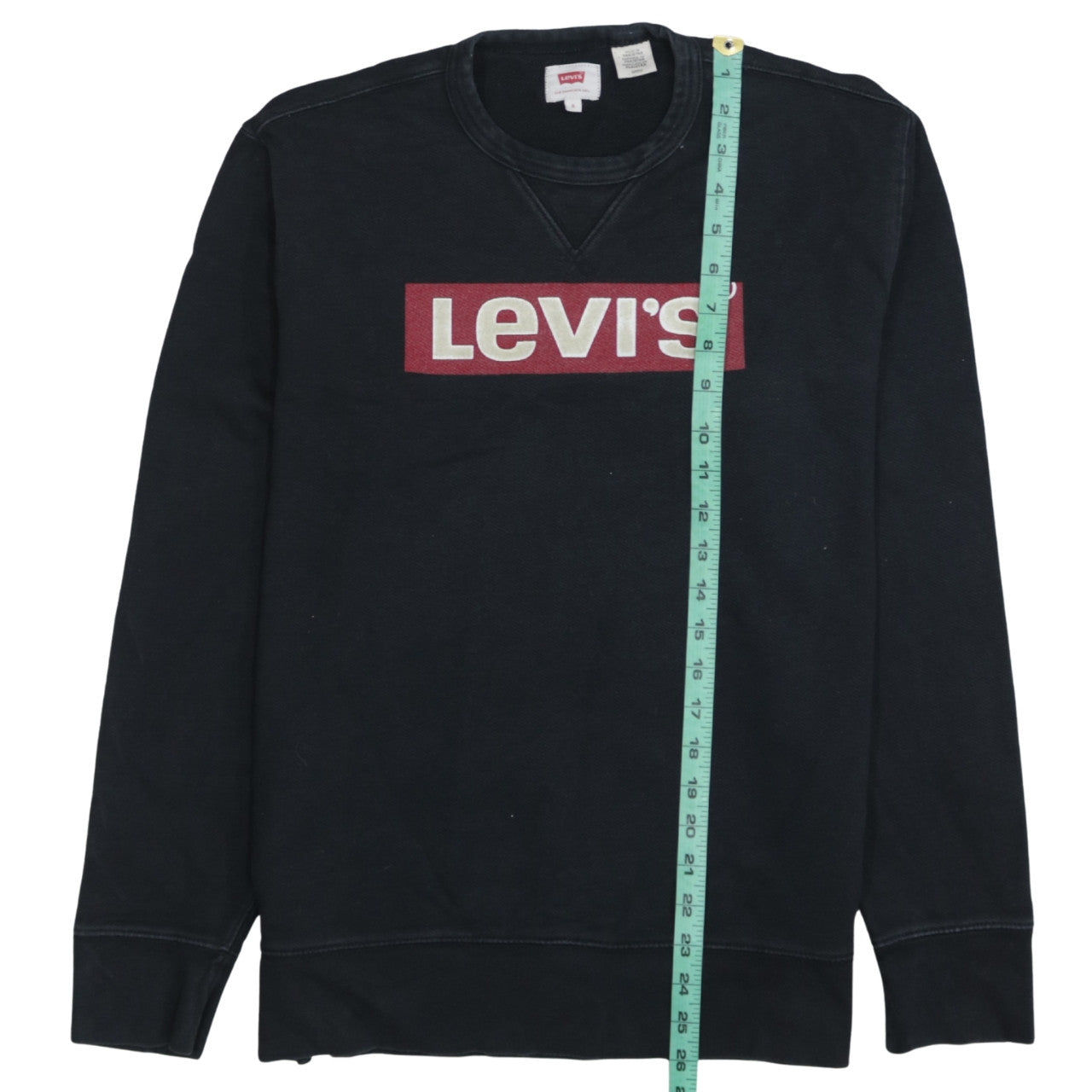 Levi's Men's Black Logo Crew Neck Sweatshirt Size S