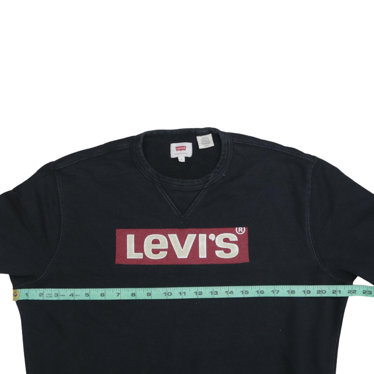 Levi's Men's Black Logo Crew Neck Sweatshirt Size S