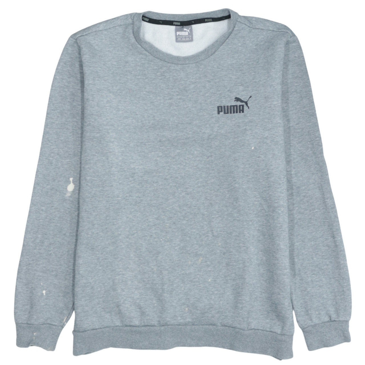 Puma Men's Grey Crew Neck Pullover Sweatshirt Size M