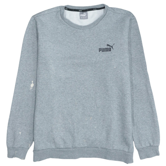 Puma Men's Grey Crew Neck Pullover Sweatshirt Size M