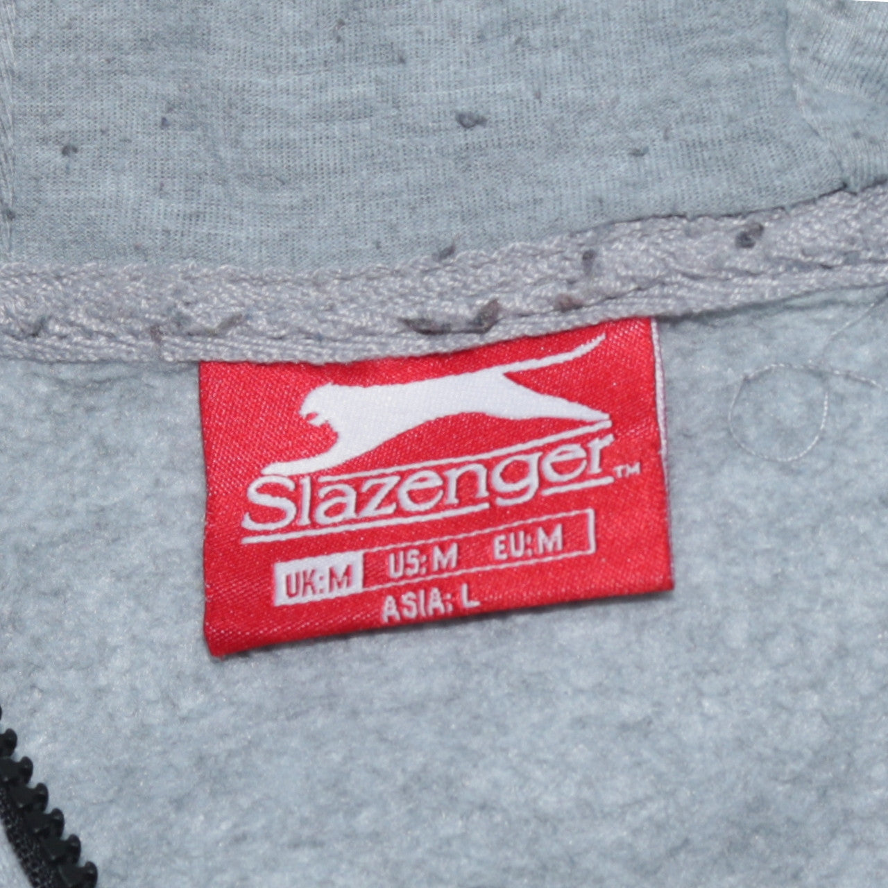 Slazenger Men's Grey 1/2 Zip Hoodie M Regular Fit Sportswear