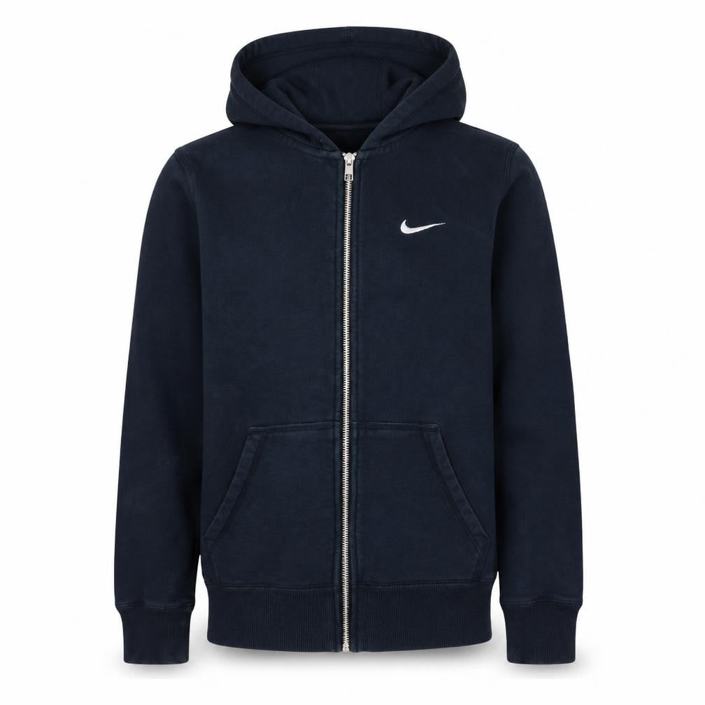 Nike Men's Blue Full Zip Hoodie S Regular Fit Cotton