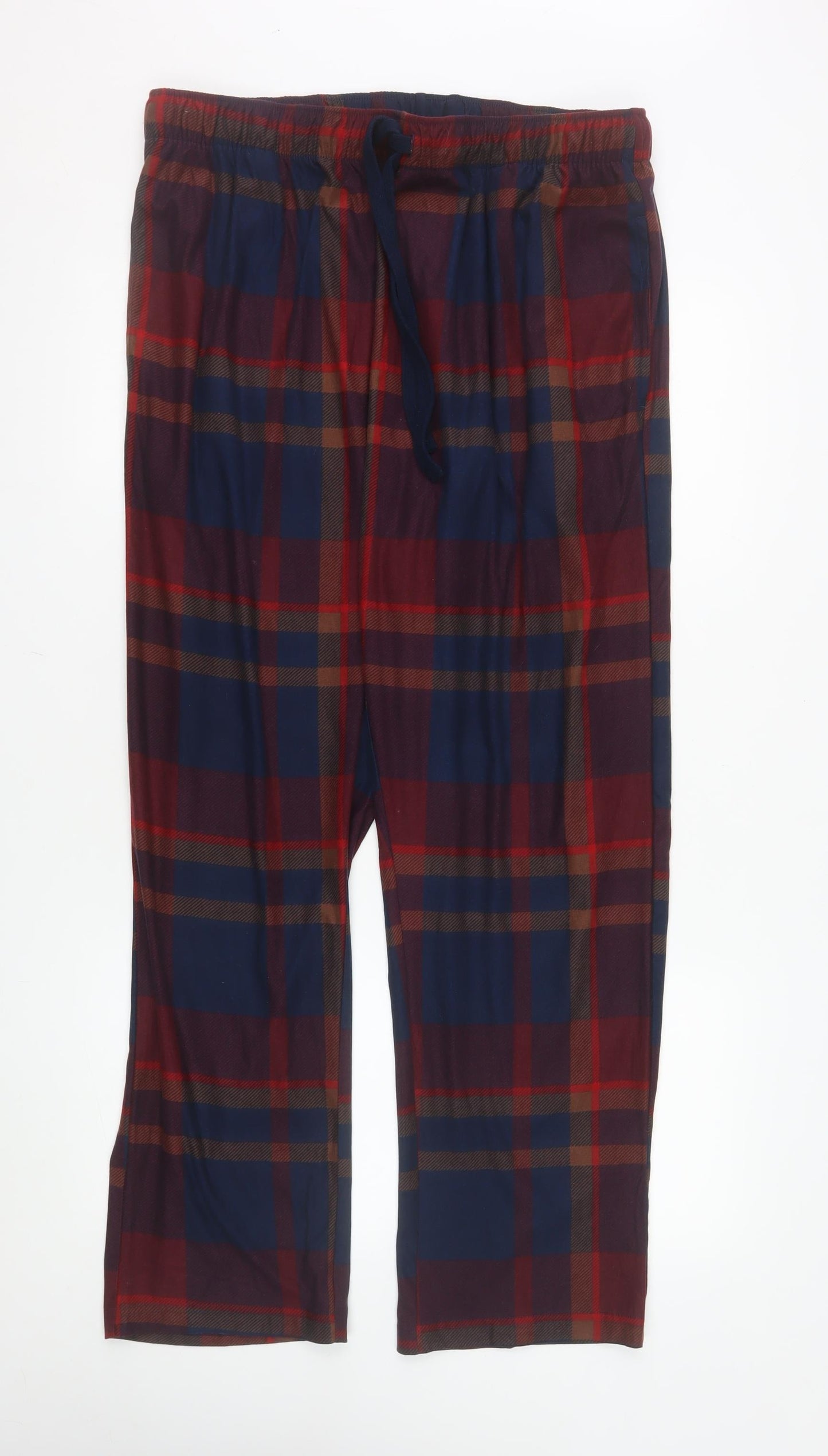 Next Men's Blue & Red Check Pyjama Pants XL Regular Fit
