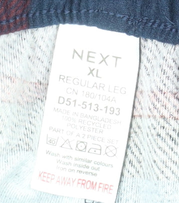 Next Men's Blue & Red Check Pyjama Pants XL Regular Fit
