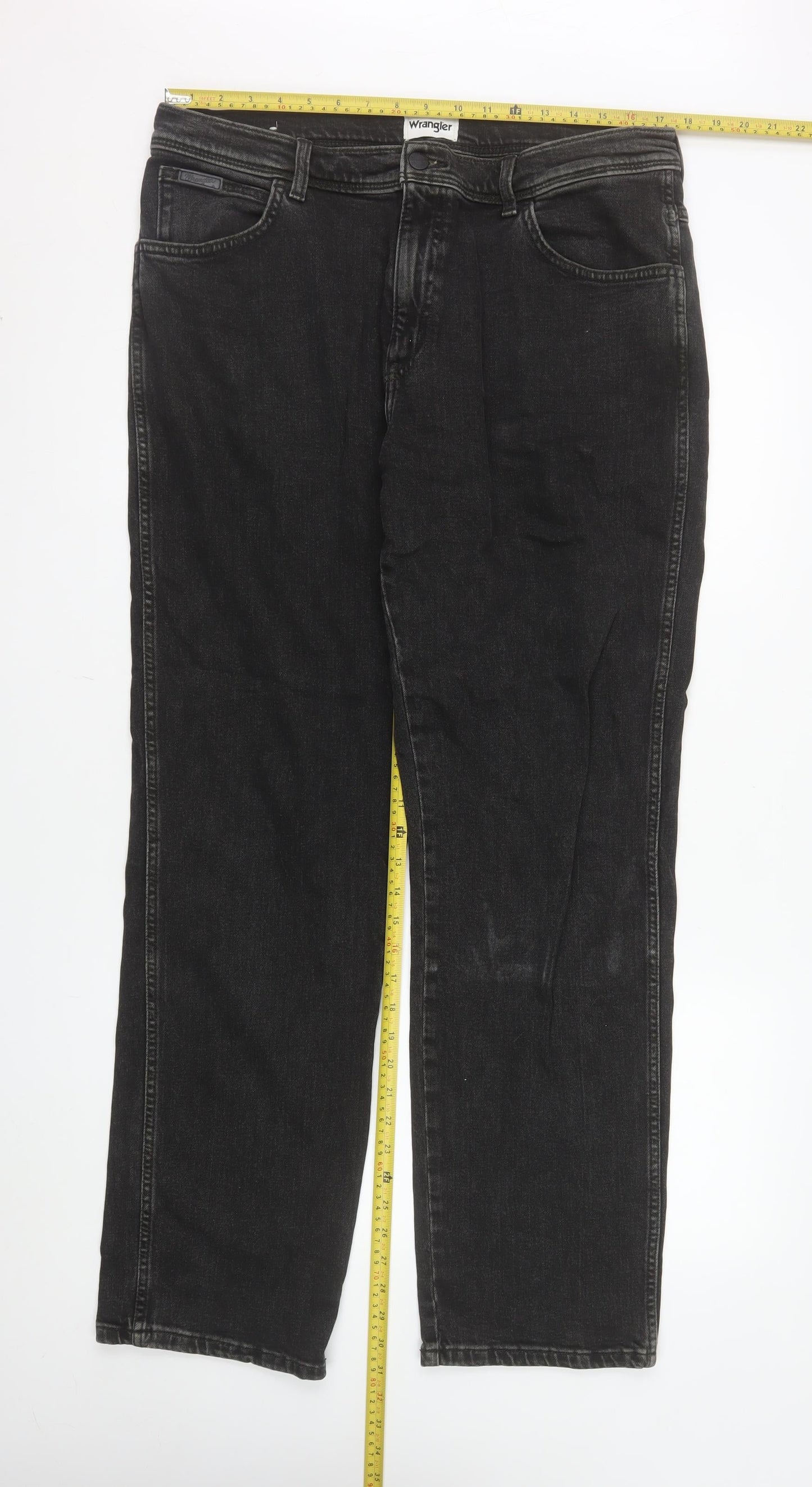 Wrangler Men's Black Straight Leg Texas Jeans W36 L32 Regular Fit