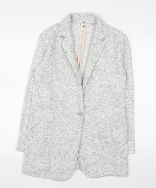 Miss Selfridge Women’s Grey Knit Mid-Length Blazer Jacket Size 6