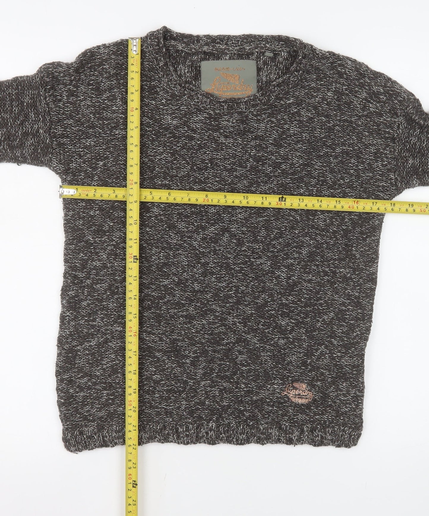 Superdry Womens Grey XS Crew Neck Knit Pullover Jumper