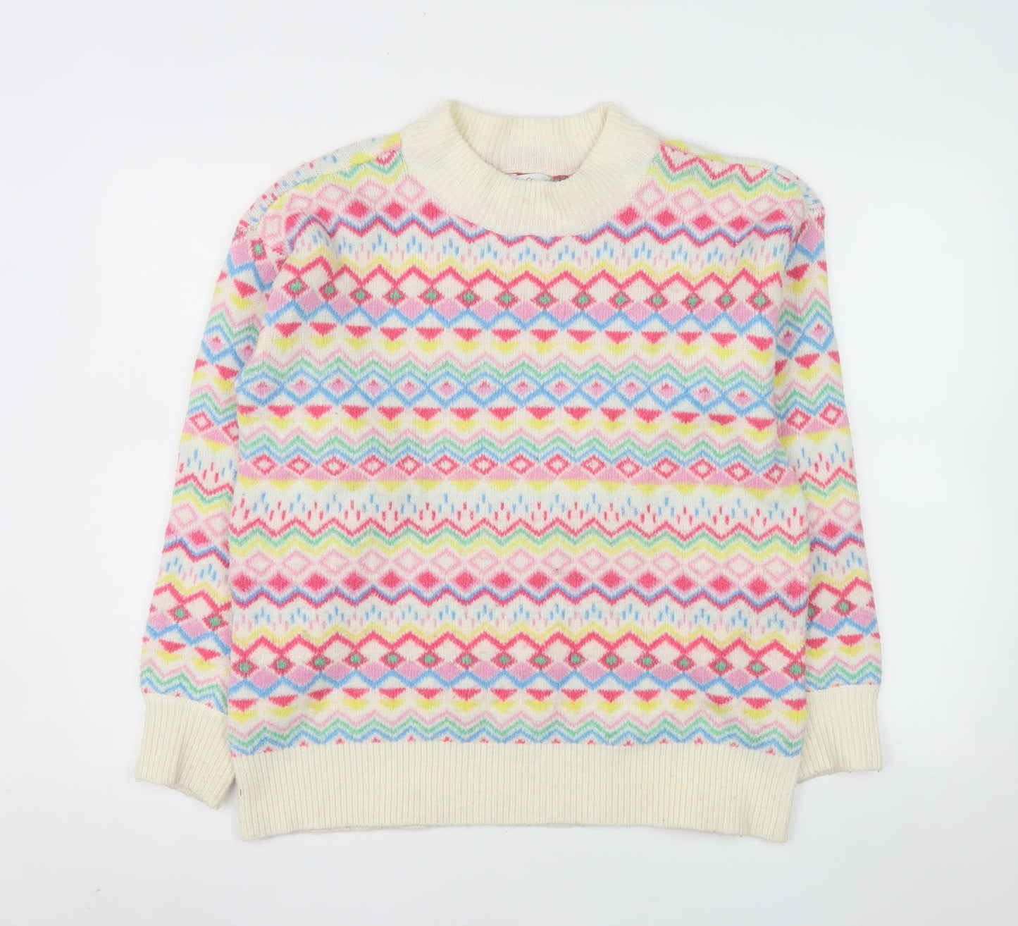 M&Co Women's Multicoloured Fair Isle Knit Jumper Size 12