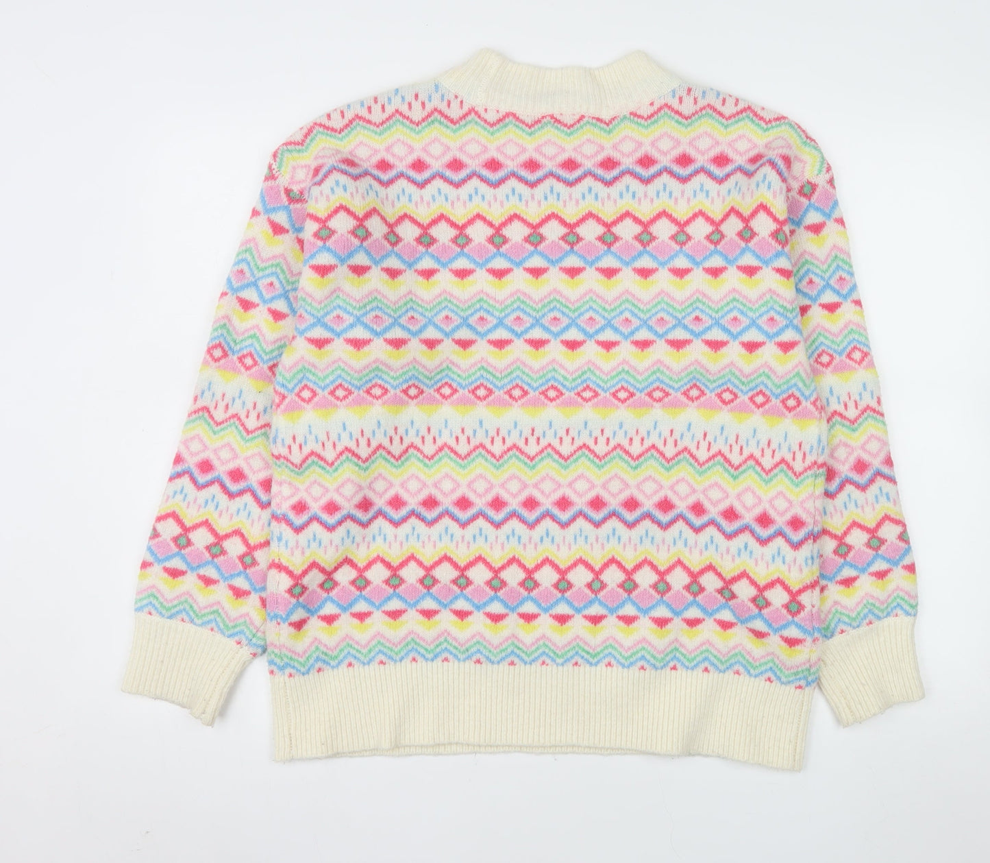 M&Co Women's Multicoloured Fair Isle Knit Jumper Size 12