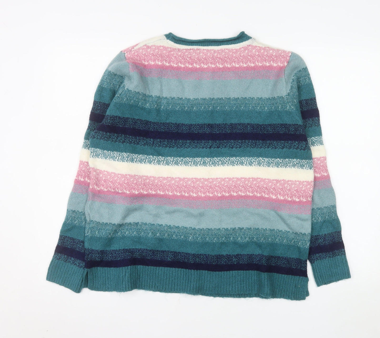 Isle Women’s Multicoloured Striped Knit Jumper Size 14-16 M
