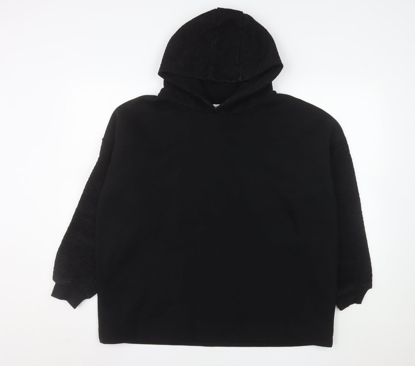 Gallery Women's Black Hoodie Large Cotton Blend Pullover