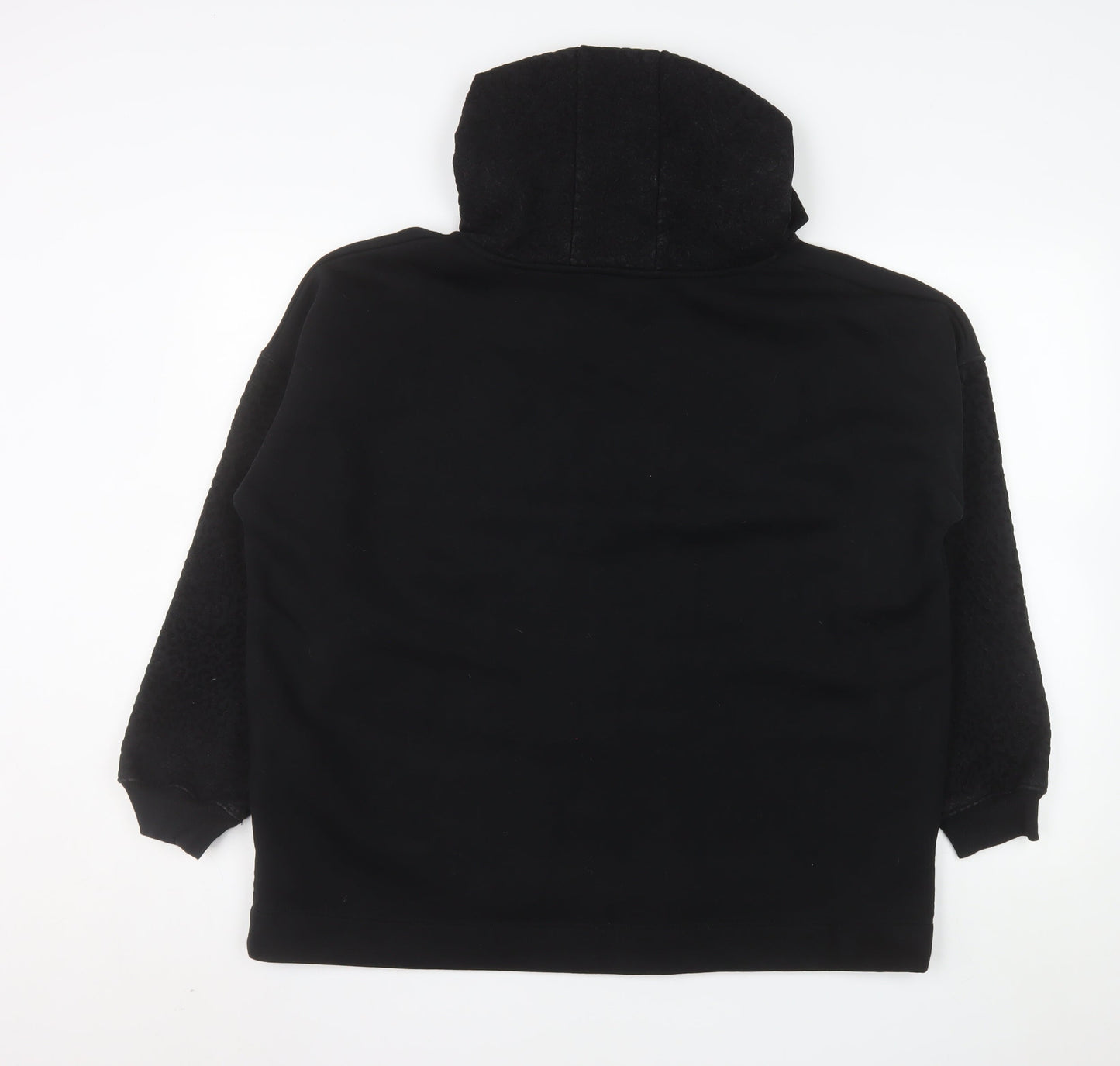 Gallery Women's Black Hoodie Large Cotton Blend Pullover