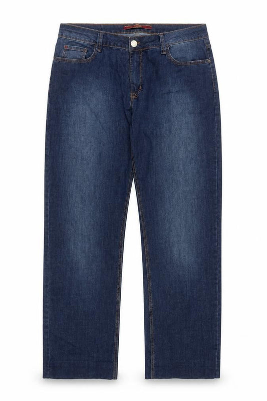Forum Men's Blue Straight Leg Stretch Denim Jeans Size 48 Regular Fit