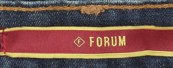Forum Men's Blue Straight Leg Stretch Denim Jeans Size 48 Regular Fit
