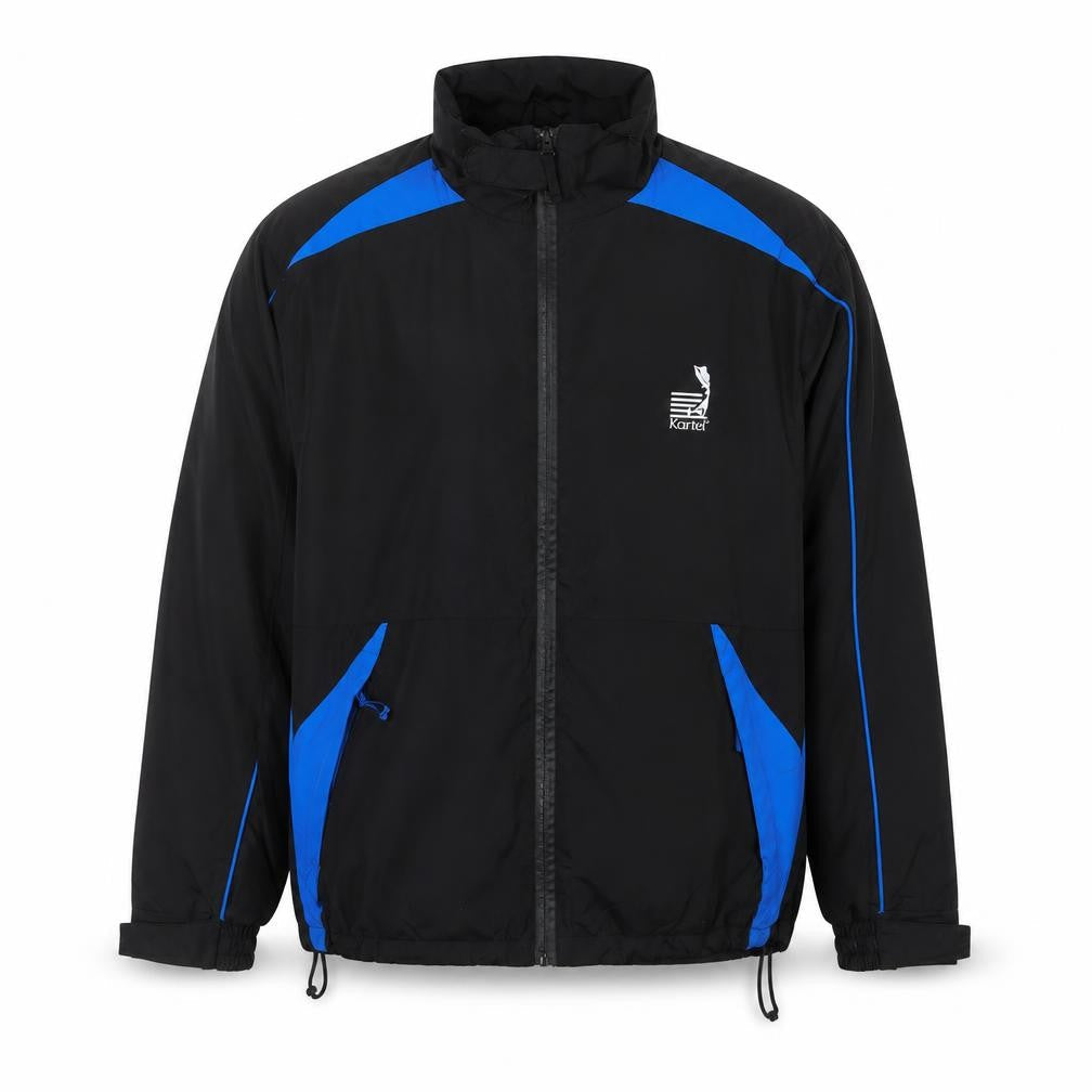 Kartel Men’s Black Blue Windbreaker Jacket L Regular Lightweight