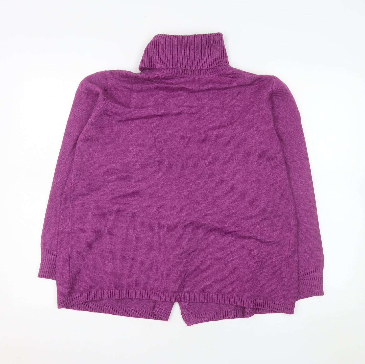 Paco Boutique Womens Purple Roll Neck Knit Jumper Size 12