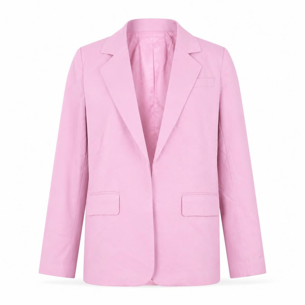PrettyLittleThing Women Pink Blazer Jacket UK 6 Slim Fit Lined Polyester