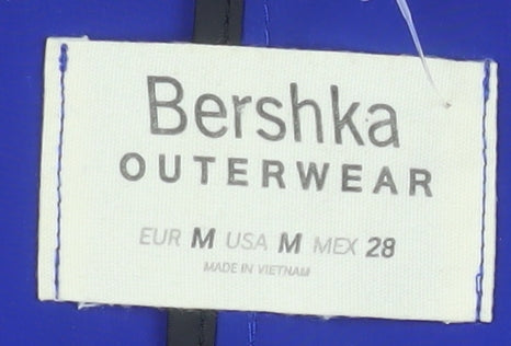 Bershka Women Blue Regular Fit Single-Breasted Blazer Size 12