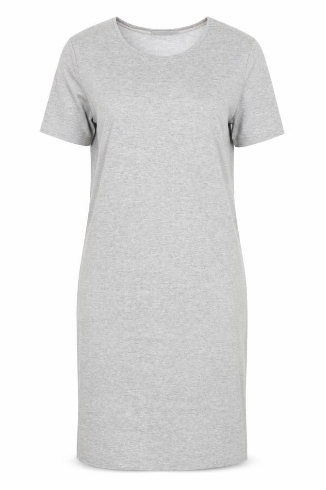 COS Women Grey Knee Length T-Shirt Dress Size 14 Short Sleeve Stretch