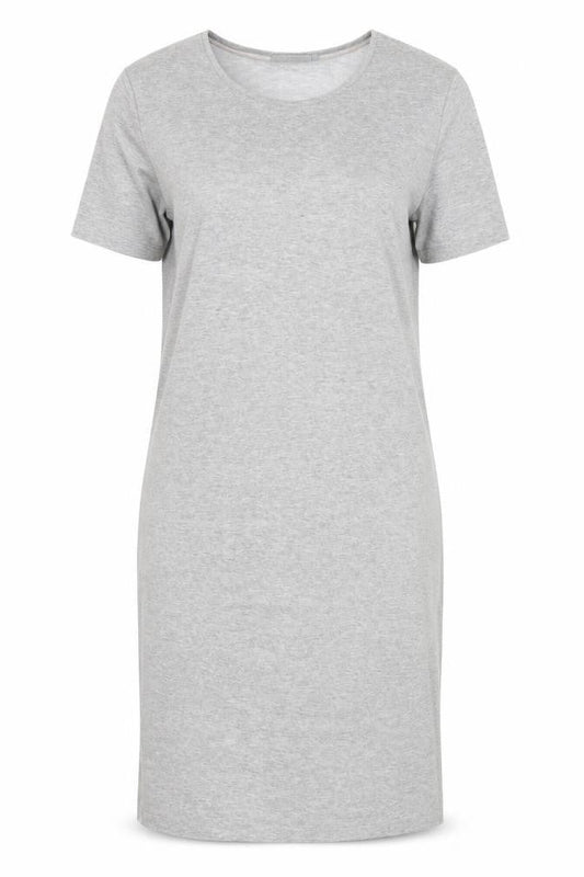 COS Women Grey Knee Length T-Shirt Dress Size 14 Short Sleeve Stretch