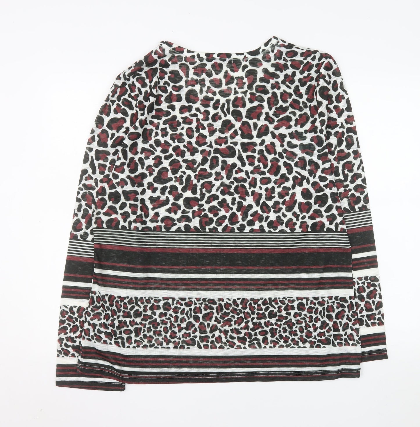 Voulez Vous Women's Multicoloured Animal Print Long Sleeve Top Size 18