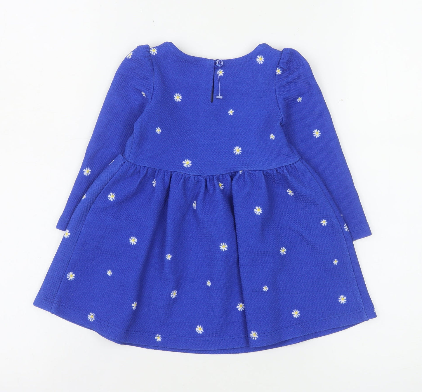 St. Bernard for Dunnes Stores Blue Floral Long Sleeve Baby Dress 6-9 Months