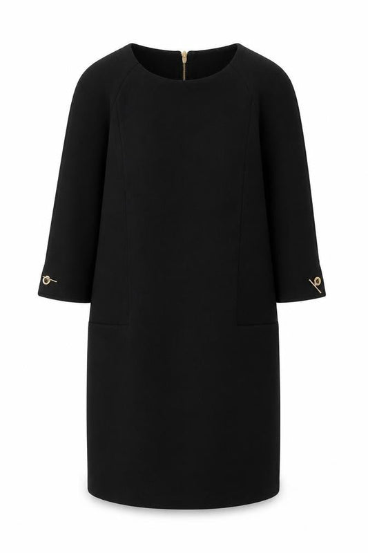 Peruzzi Women's Black Knee Length Sheath Dress Size 10