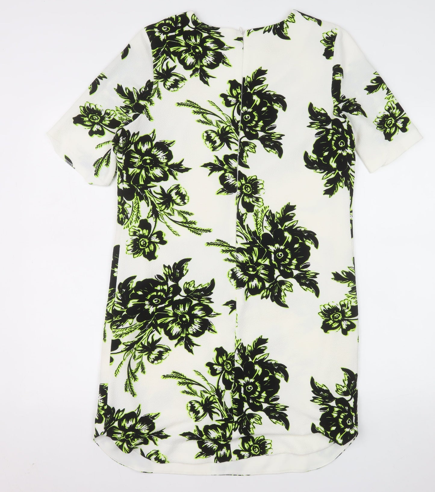 Warehouse Women’s White Floral Shift Dress Size 12 Knee Length