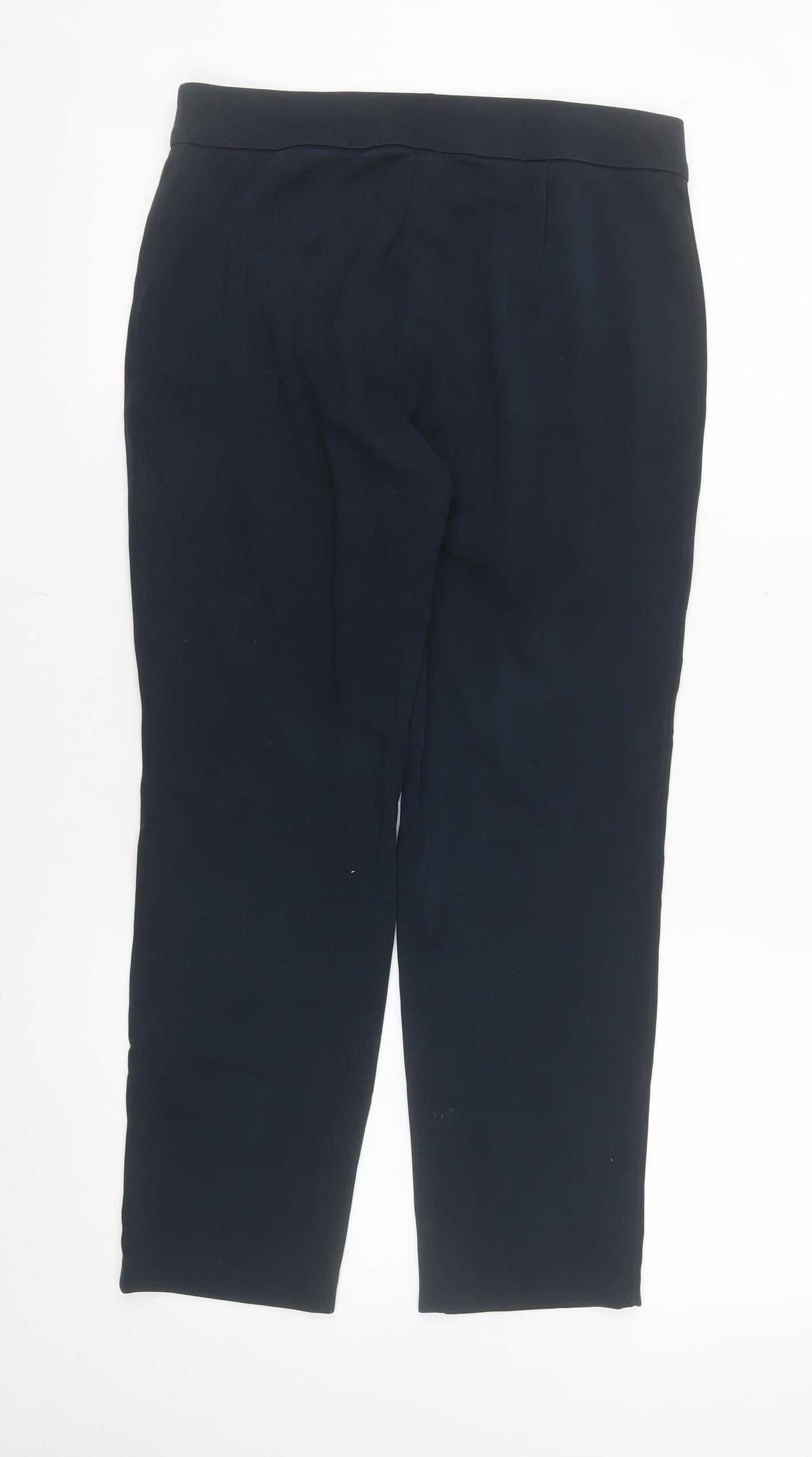 Marks and Spencer Women’s Blue Size 12 Slim Fit Stretch Trousers