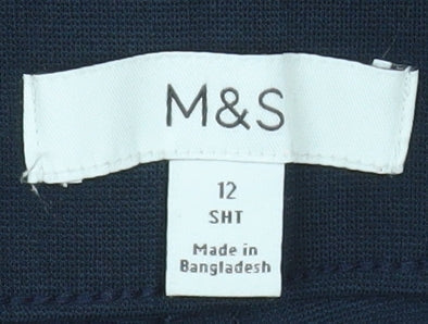 Marks and Spencer Women’s Blue Size 12 Slim Fit Stretch Trousers