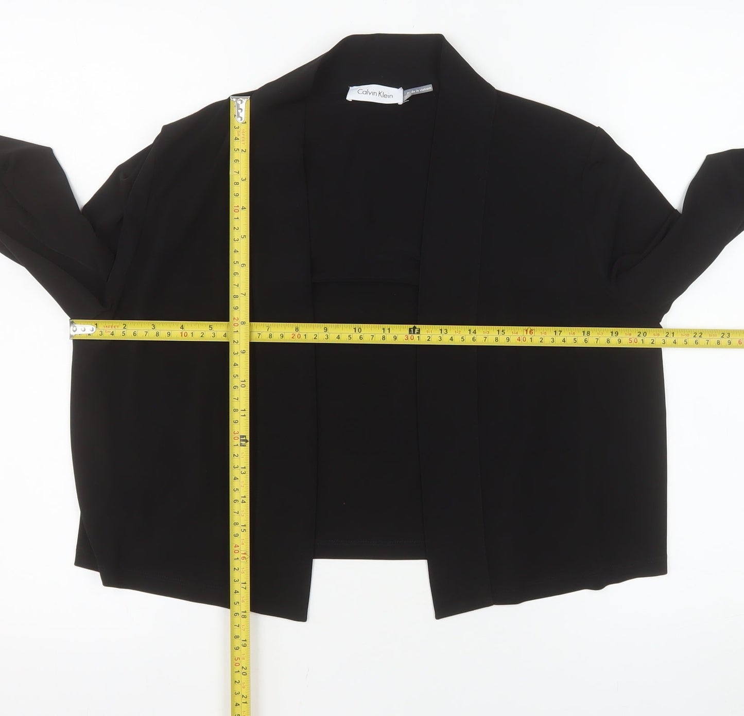 Calvin Klein Women's Black XL Cropped Blazer Jacket
