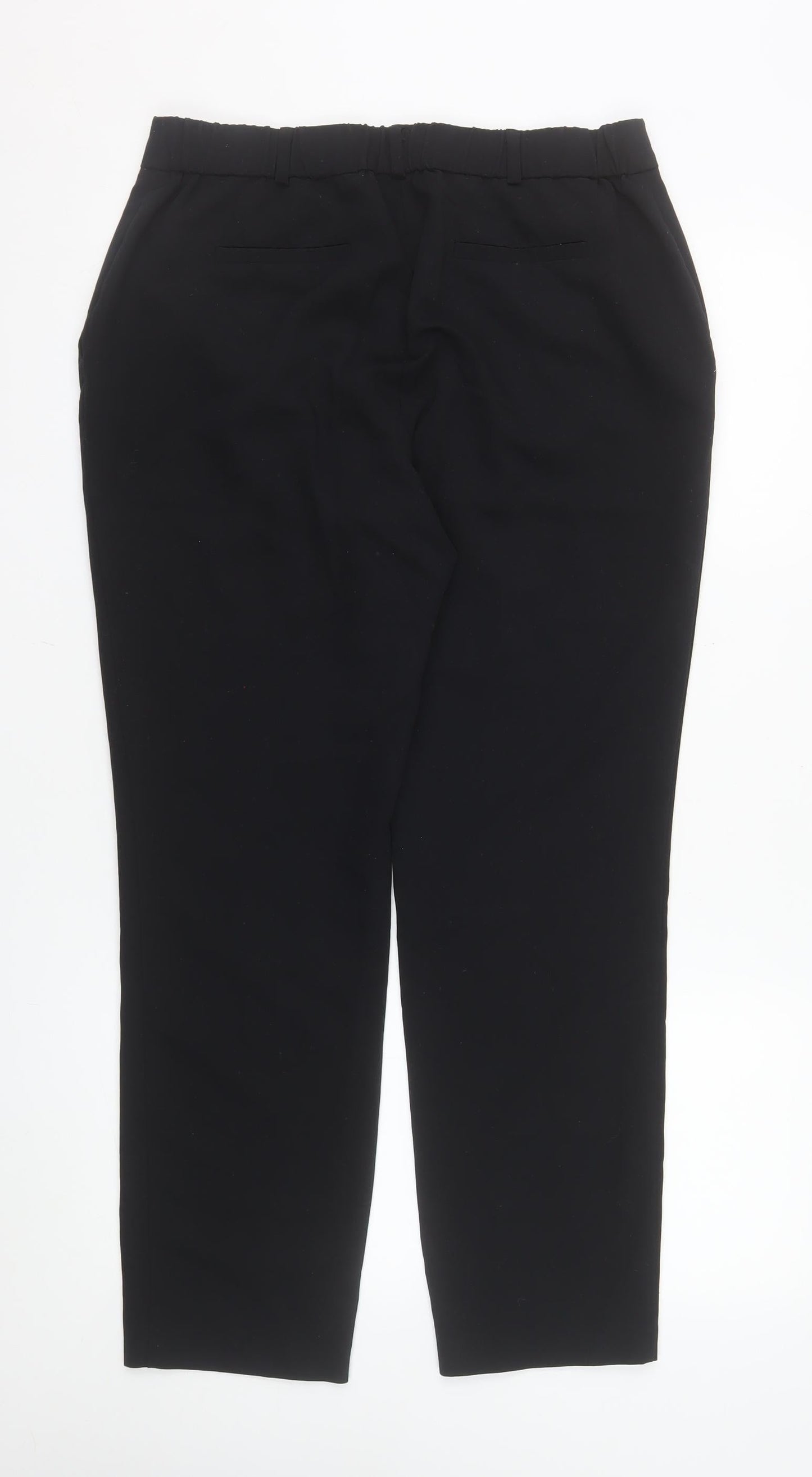 Dunnes Women's Black Straight Leg Tailored Trousers Size 12