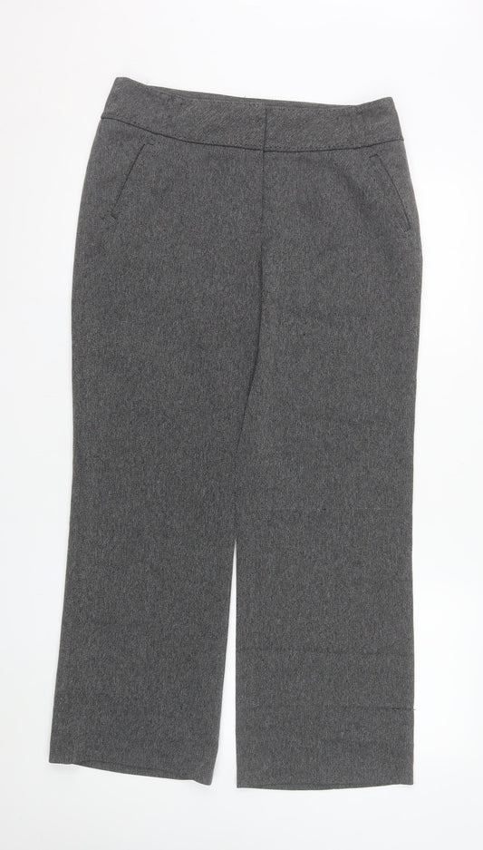Dunnes Women's Grey Herringbone Straight Leg Dress Pants Size 12