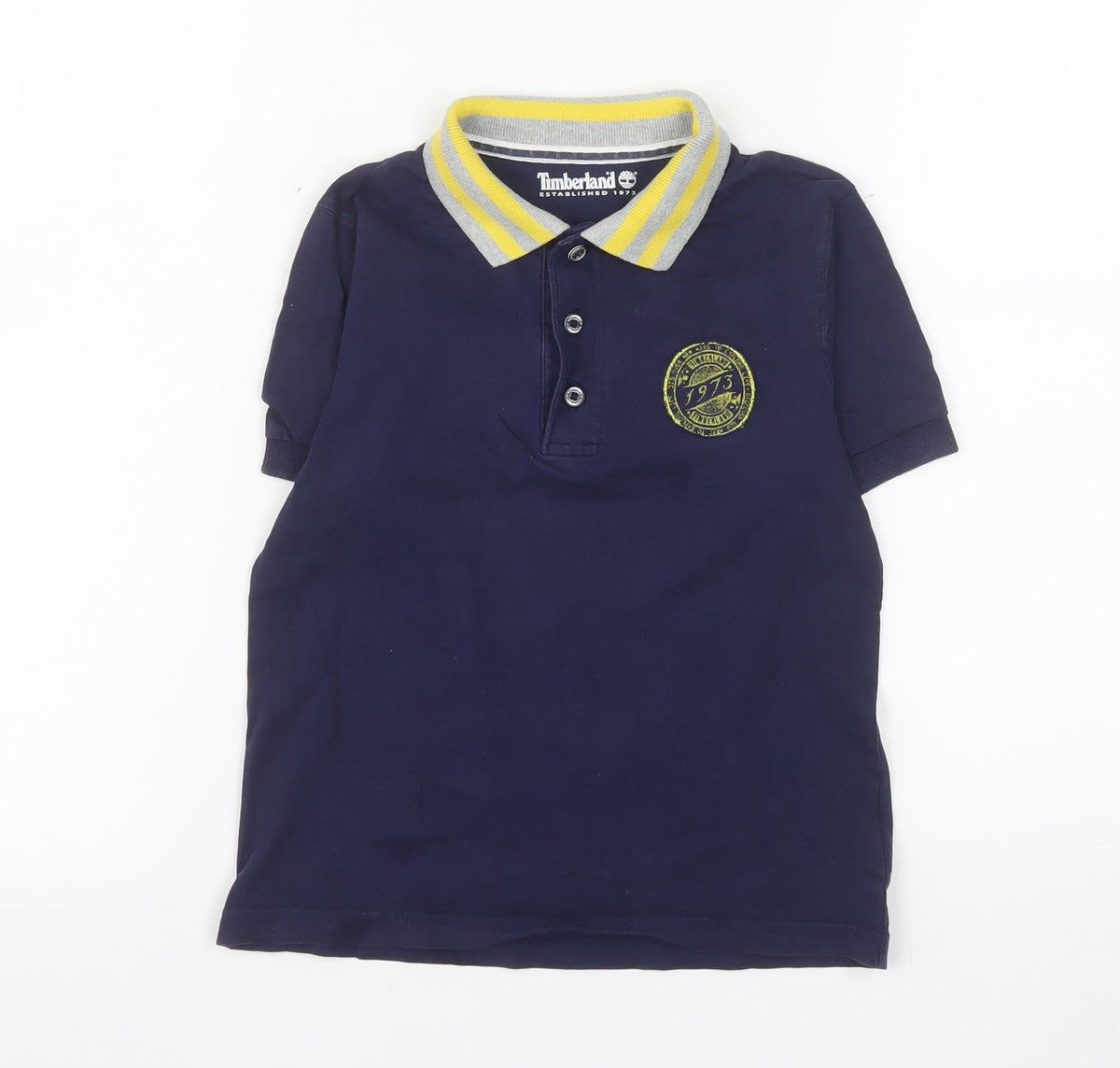 Timberland Boys Navy Polo Shirt 8 Years Cotton Short Sleeve Classic