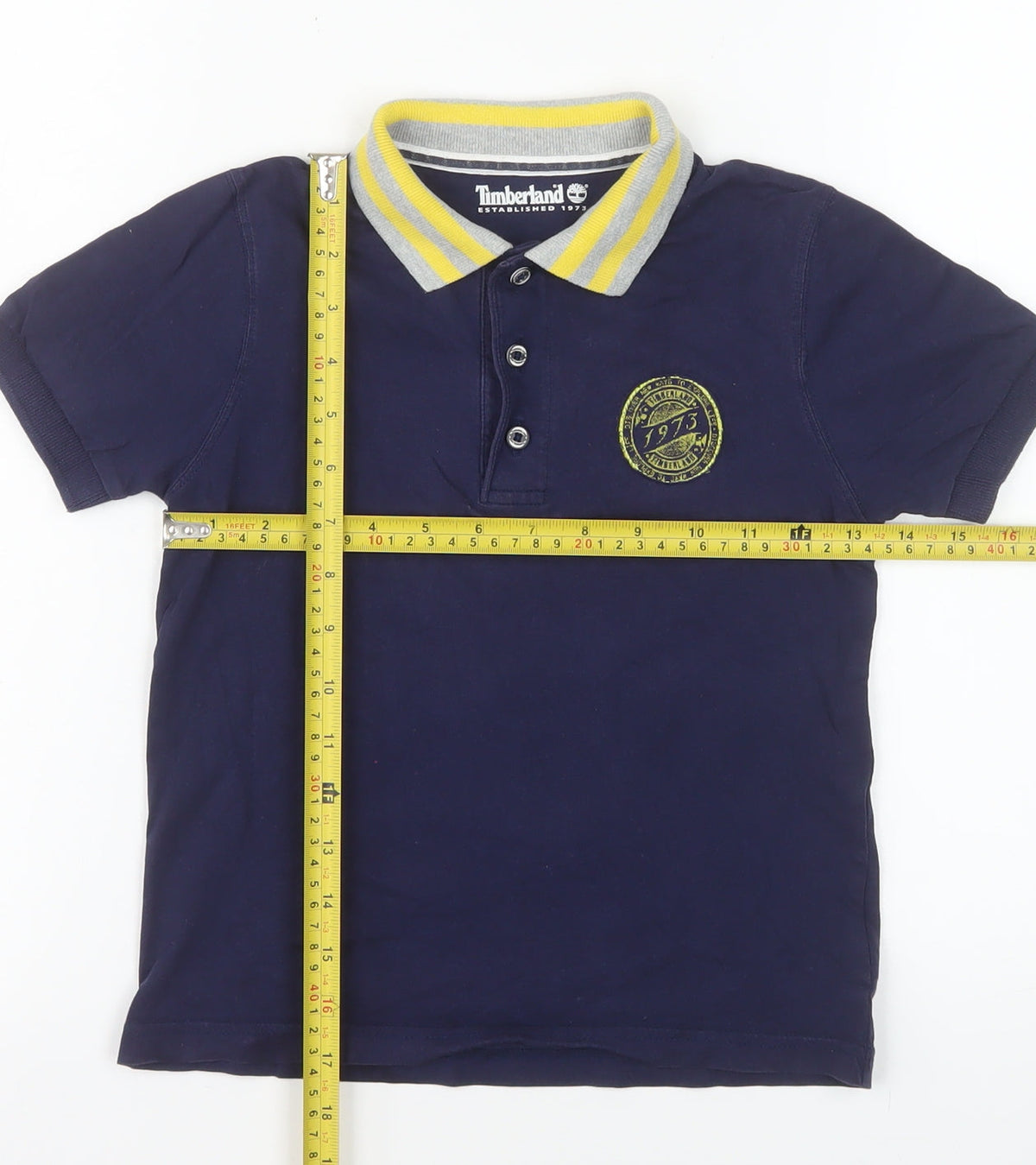 Timberland Boys Navy Polo Shirt 8 Years Cotton Short Sleeve Classic
