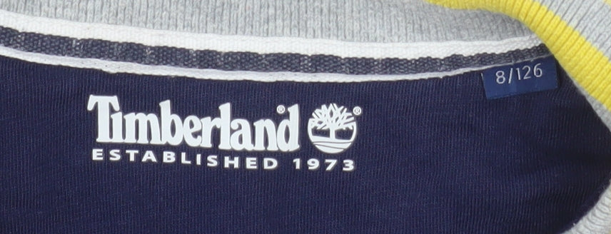 Timberland Boys Navy Polo Shirt 8 Years Cotton Short Sleeve Classic