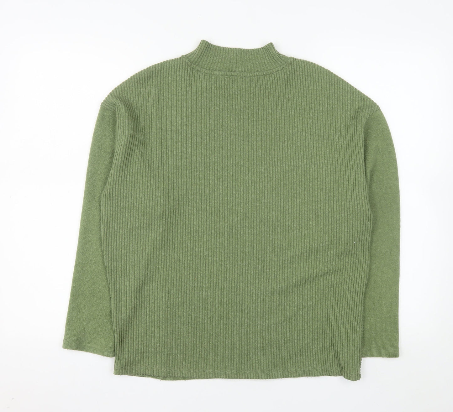 Dunnes Women’s Green Mock Neck Long Sleeve Pullover Jumper Size S